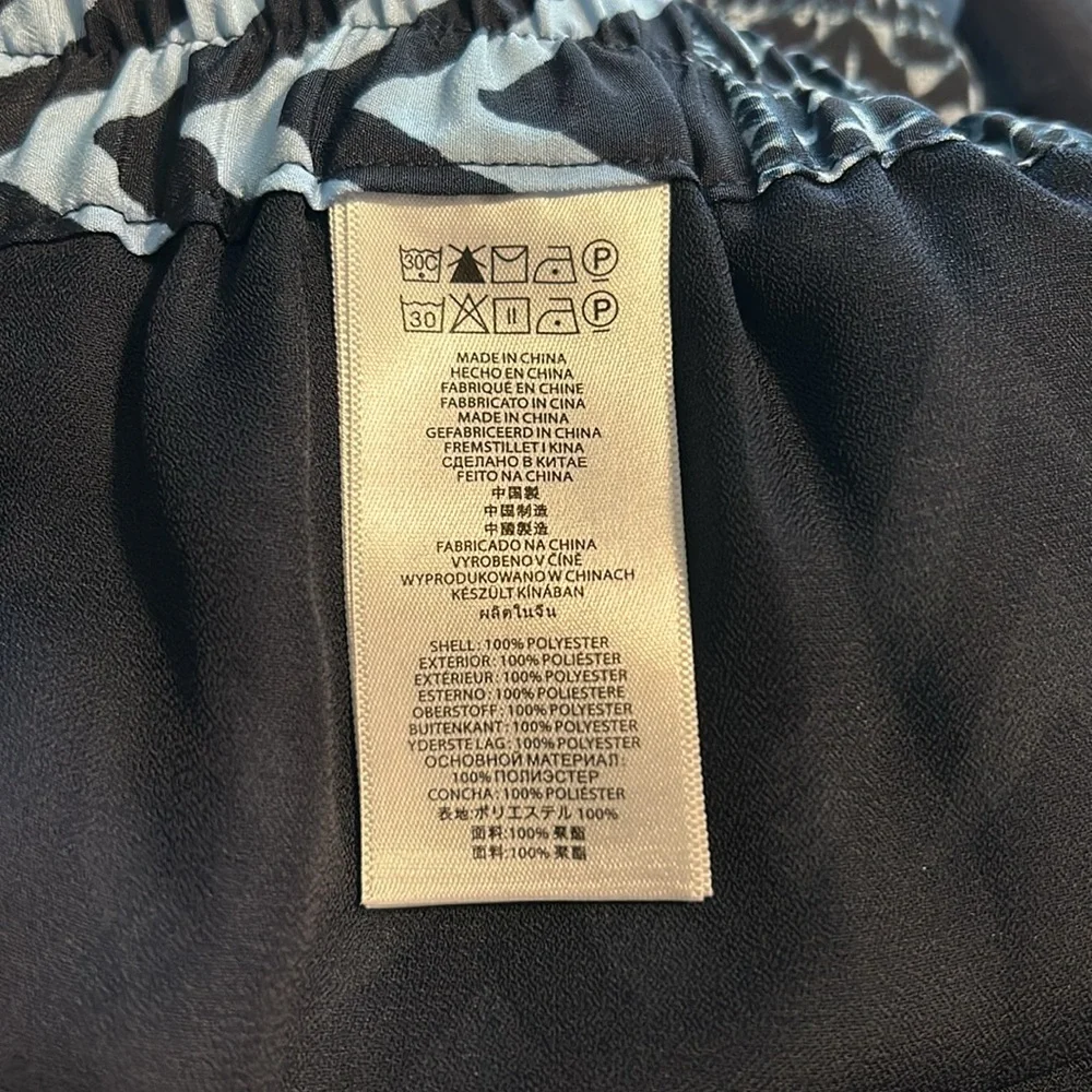 Michael Kors Skirt Size XS Blue Pattern High Slit Maxi - Picture 6 of 7